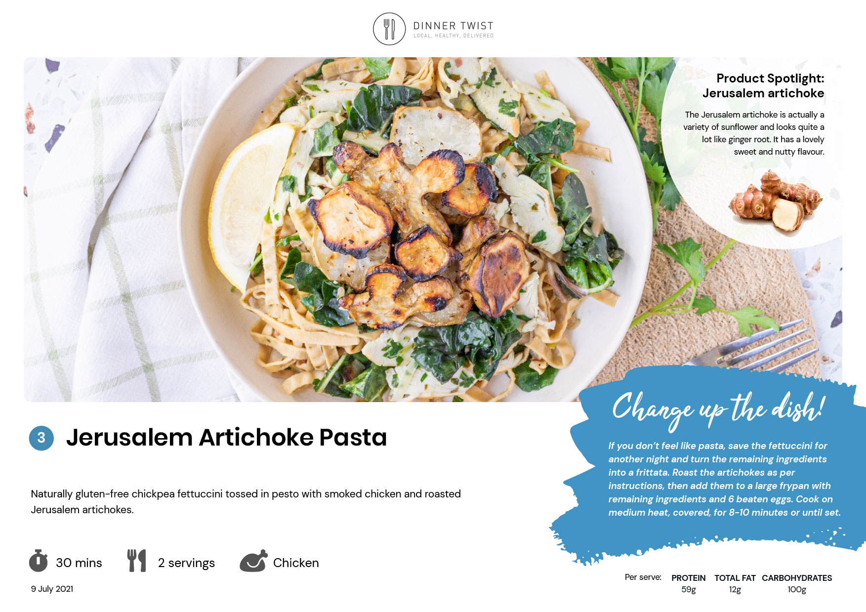 Jerusalem Artichoke Pasta Dinner Twist