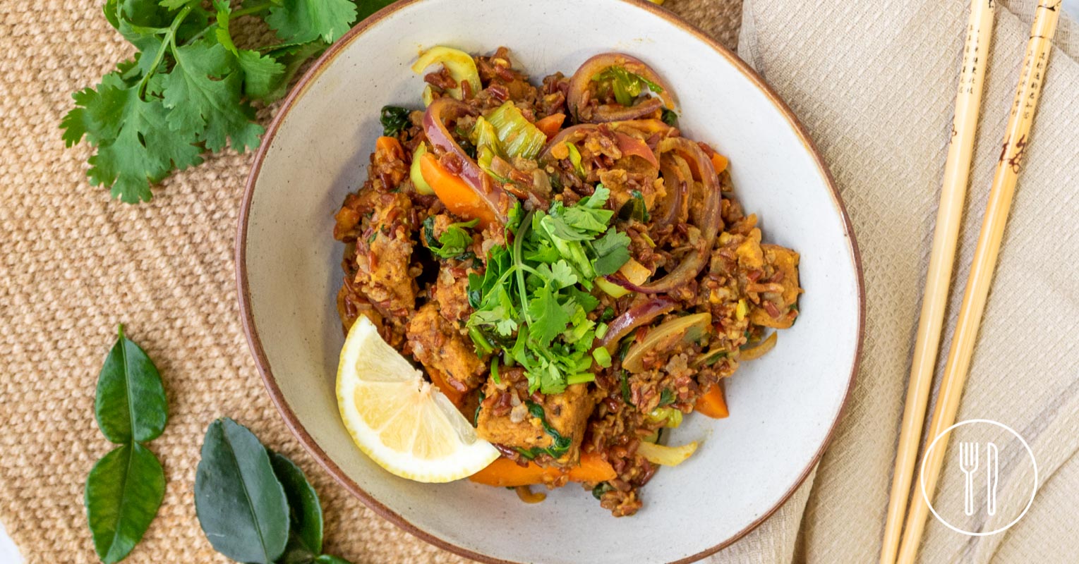 Nasi Goreng with Sweet Chilli Tempeh Dinner Twist