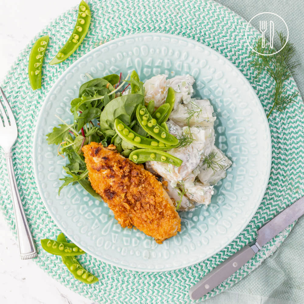 Cornflake Chicken with Potato Salad Dinner Twist