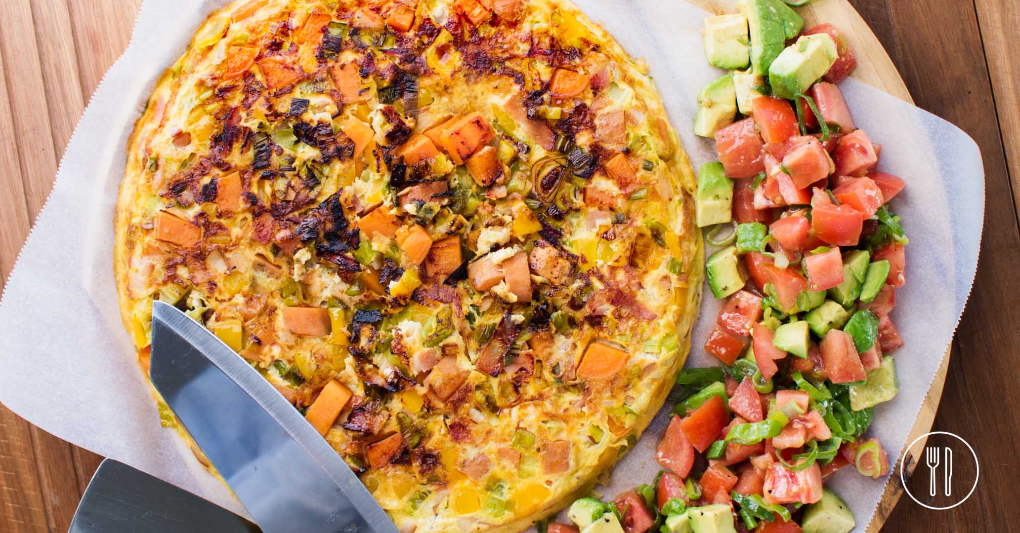 Sweet potato tortilla with bacon | Dinner Twist
