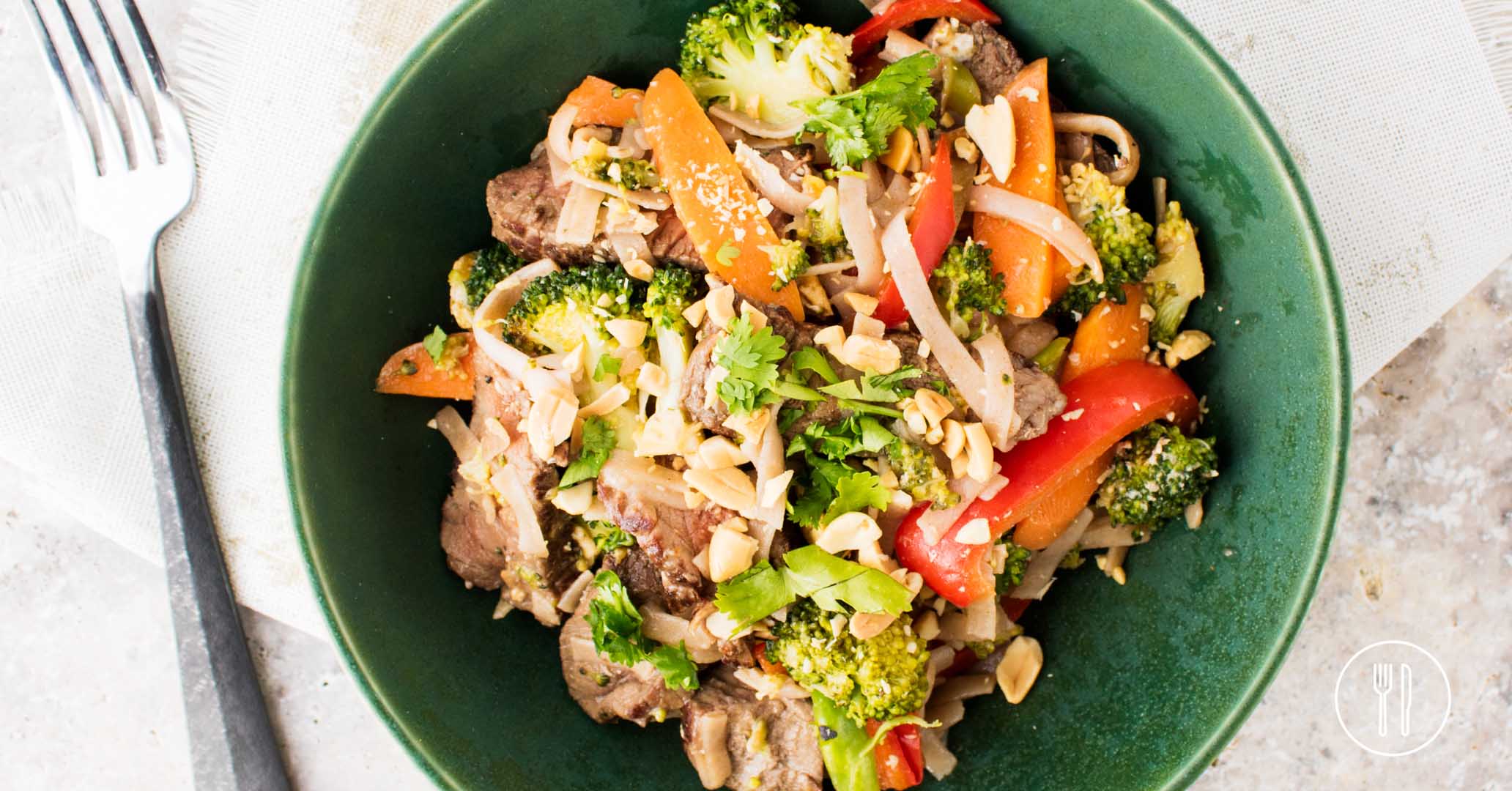 Beef & broccoli Pad Thai | Dinner Twist