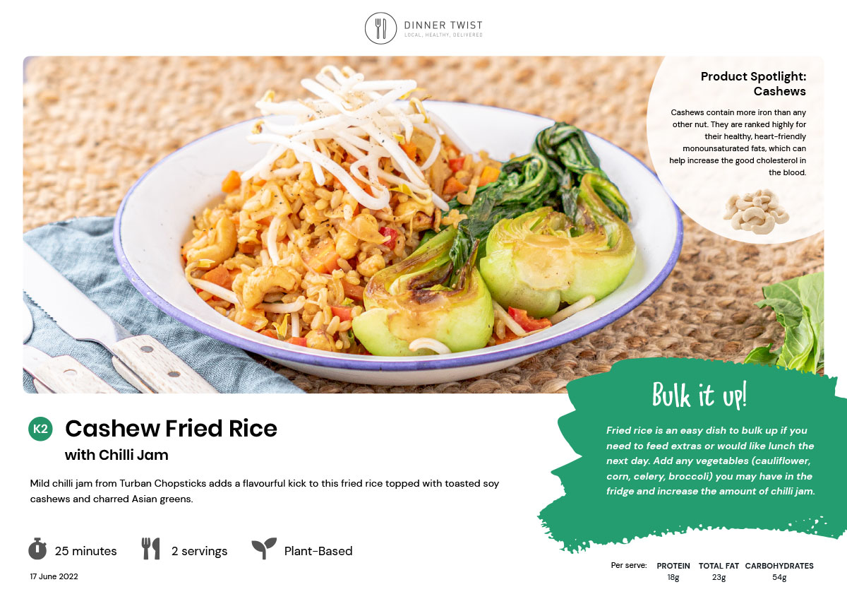 Cashew Fried Rice with Chilli Jam | Dinner Twist