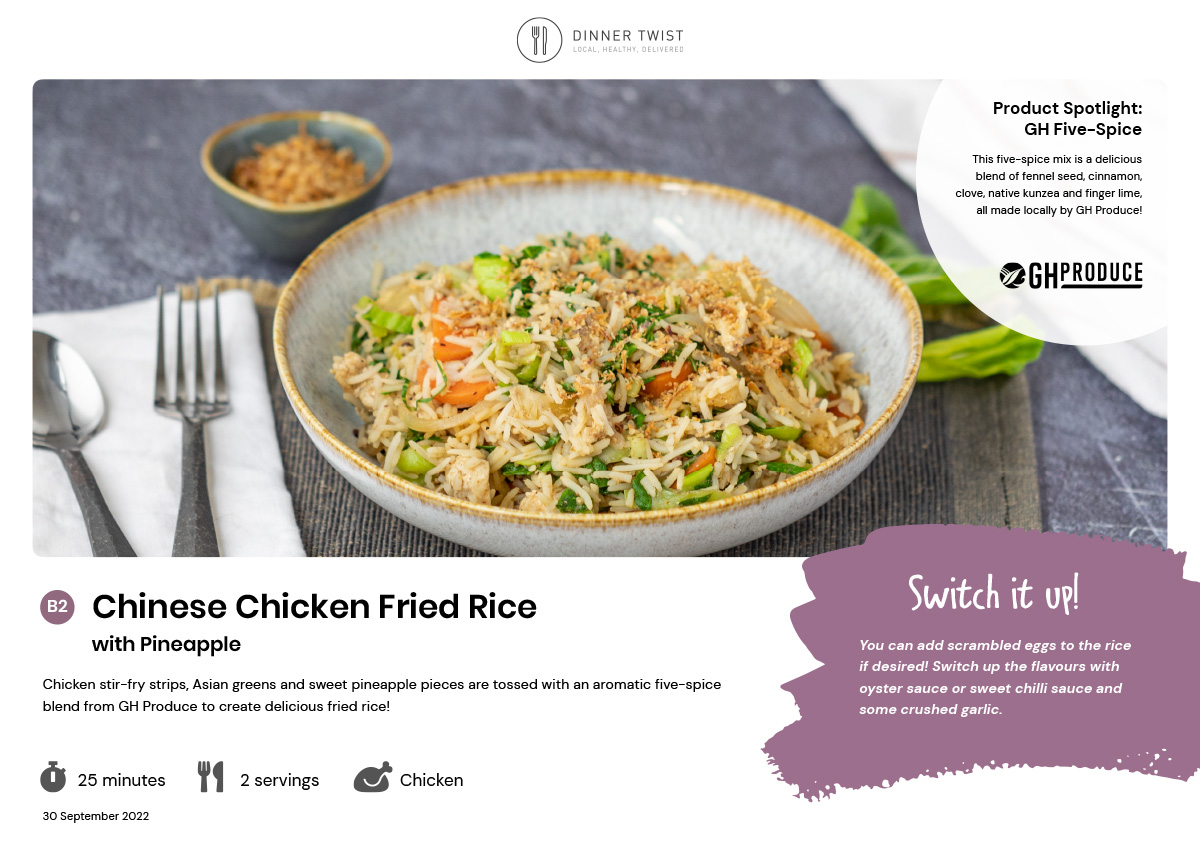 Chinese Chicken Fried Rice with Pineapple | Dinner Twist