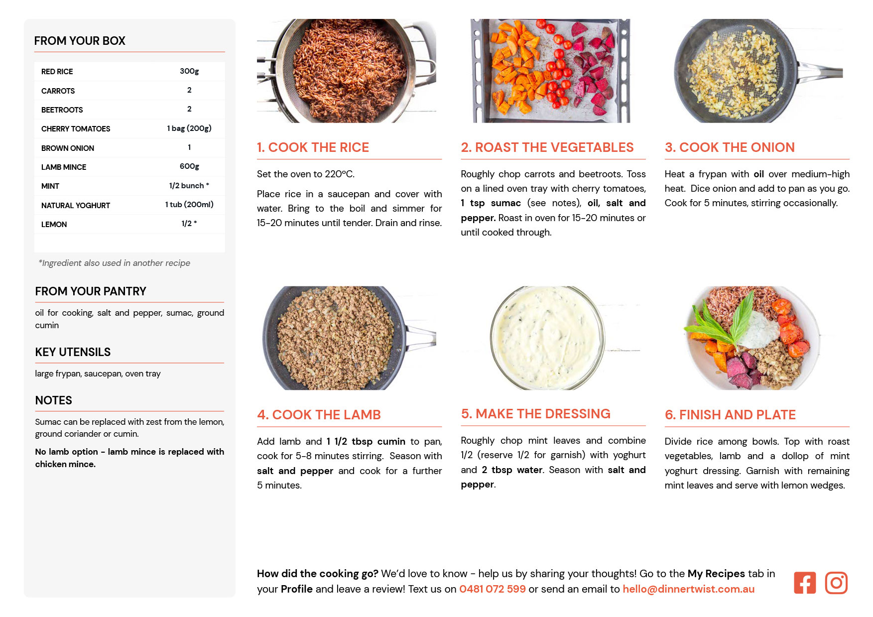 Middle Eastern Lamb Rice Bowl | Dinner Twist